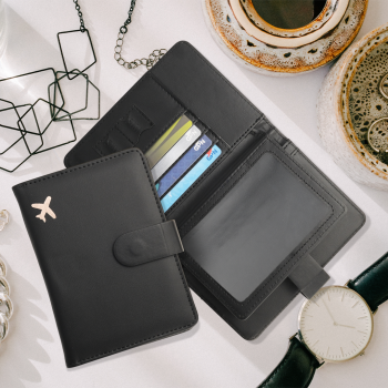 Deziliao Dompet Passport Kulit Travel Card Holder Leather PU - YX10