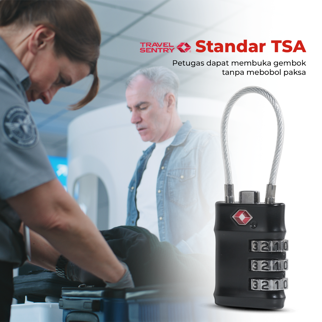 CoolCell Gembok Koper Angka 3 Digit Suitcase Password TSA Lock - TSA201