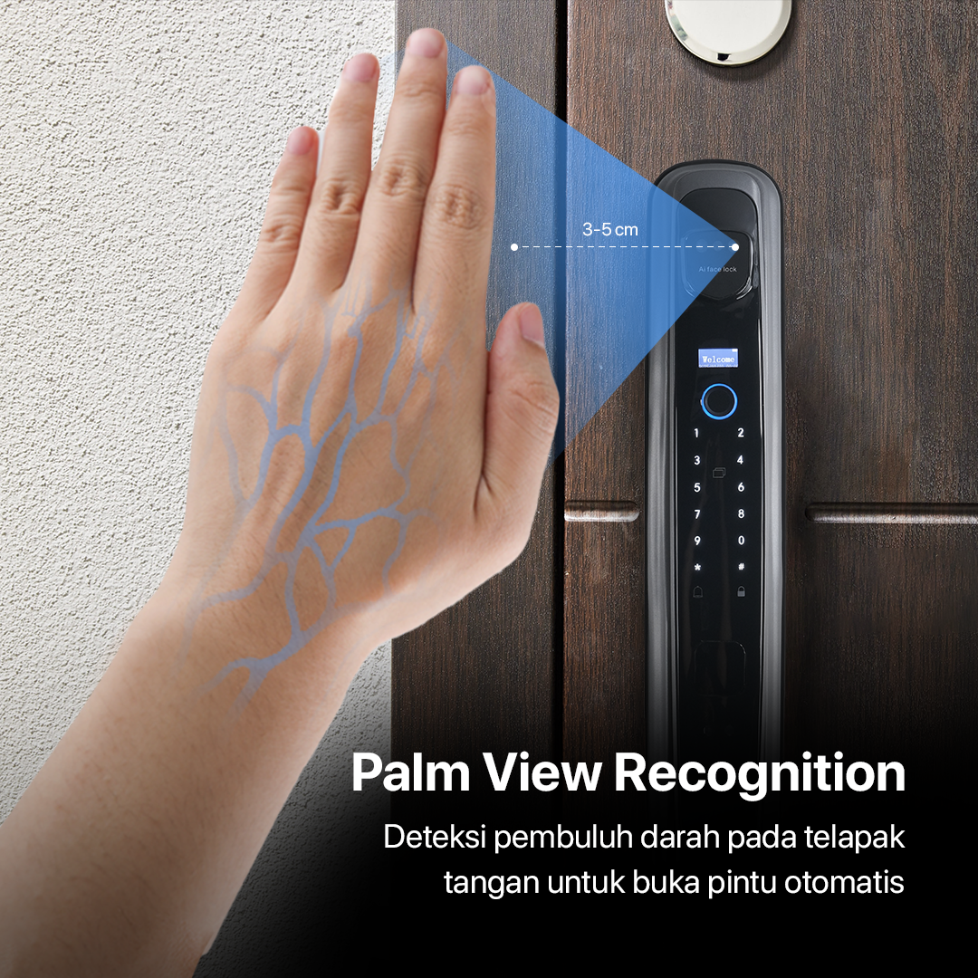 REFINE Smart Door Lock Palm Vein Face Recognition App Fingerprint - RF24