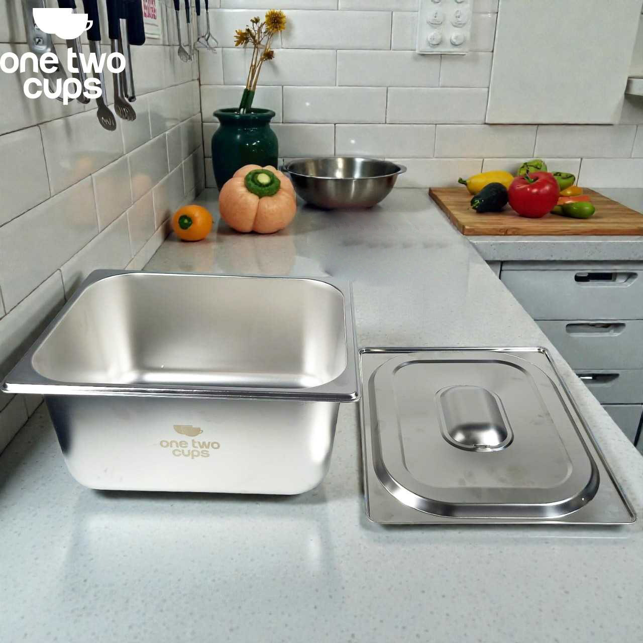 One Two Cups Food Pan Stainless Steel Wadah Makanan dengan Tutup - SP215