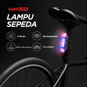 TaffLED Lampu Belakang Sepeda LED Waterproof Tail Light 15 Lumens - DC-918