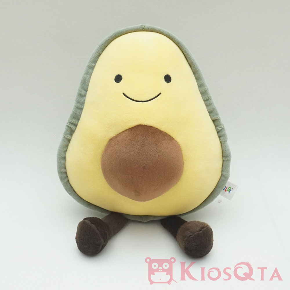 boneka buah alpukat mentega avocado lucu kuning hijau medium