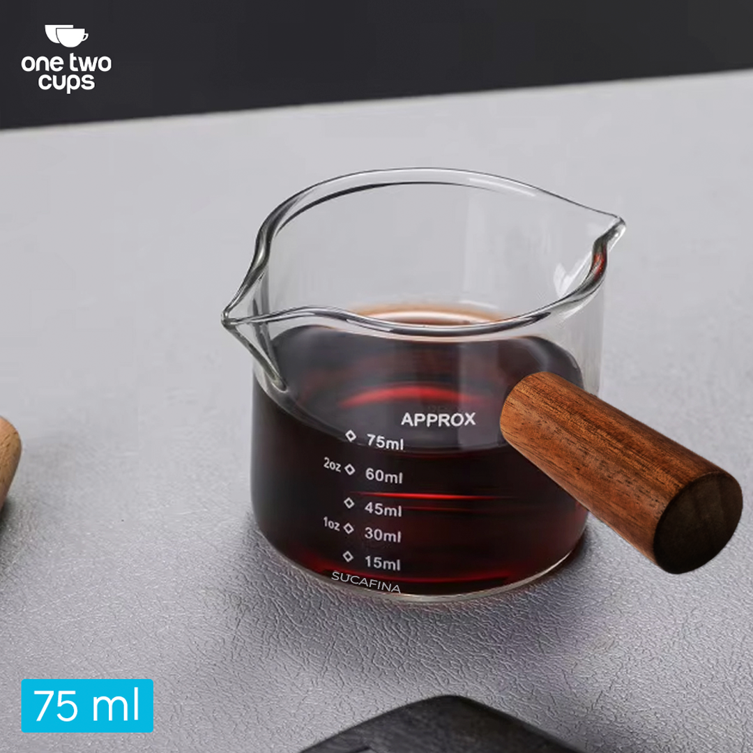 One Two Cups Gelas Takar Espresso Measuring Cup Double Mouth - S08