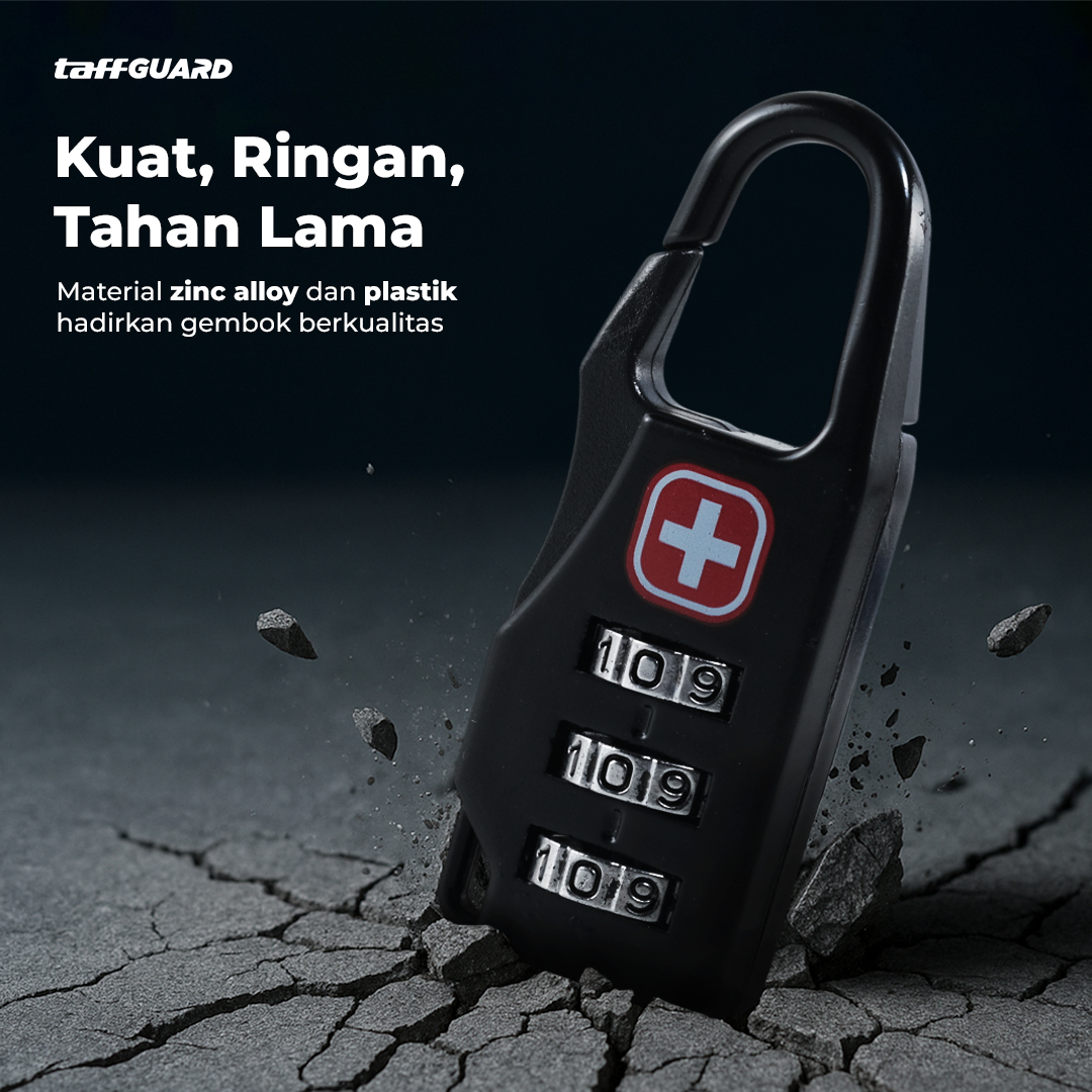 TaffGUARD Swiss Gembok Koper Kode Kombinasi Angka - 104