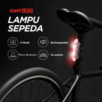 TaffLED Lampu Belakang Sepeda LED Waterproof Tail Light 15 Lumens - DC-918