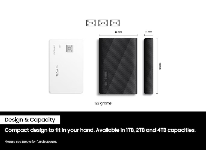 Samsung Portable SSD T9 USB 3.2 Gen 2x2