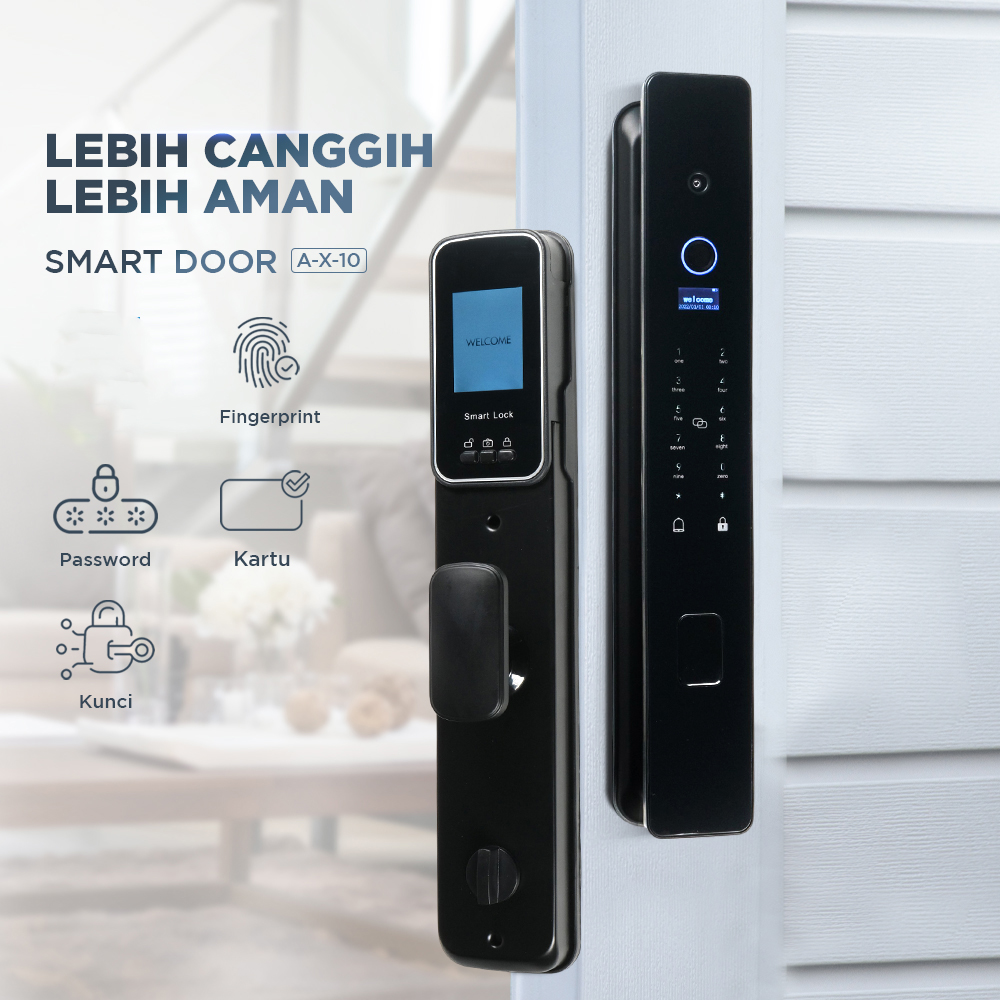 ALOY-X Smart Door Lock Eques App Fingerprint Password Digital Display - A4