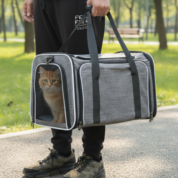 MEISU Tas Kandang Anjing Kucing Expandable Pet Carrier Bag 47x30x31cm - MS45