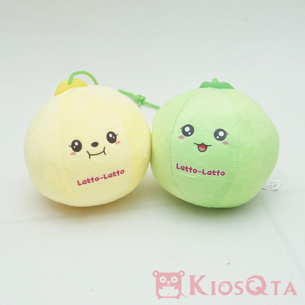 boneka lato lato smiley senyum viral kuning dan hijau medium