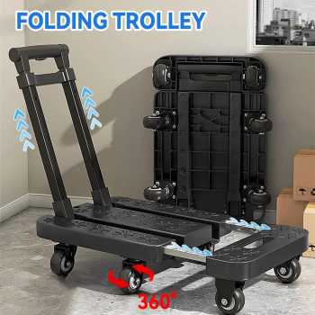 NIAN Troli Barang Lipat Foldable Telescopic Flatbed Trolley 6 Wheels - SK-15