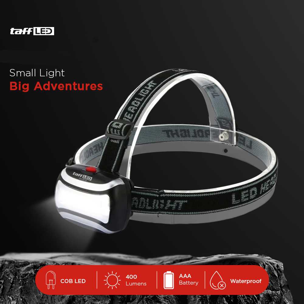 TaffLED Senter Kepala LED COB Headlamp Waterproof 3 Mode 400 Lumens - CH-2016