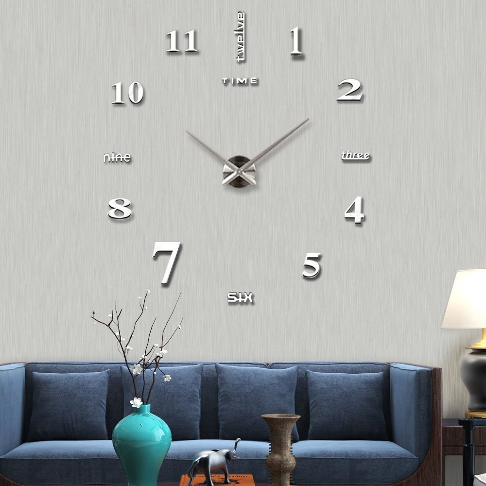 TaffHOME Jam Dinding DIY Giant Quartz Silent Ukuran Besar 90-100cm - DIY-101