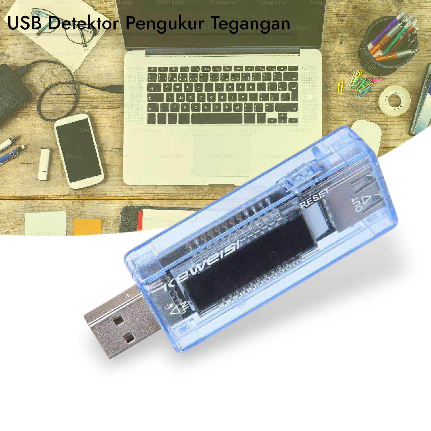 KEWEISI USB Detektor Pengukur Tegangan Voltase dan Baterai Tester - KWS-V20