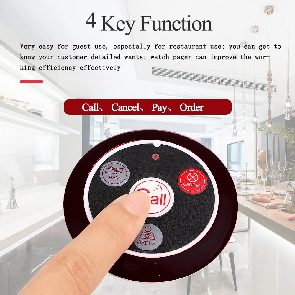 RETEKESS Waiter Calling System Transmitter Pager Bel Pelayan 1 PCS - T117