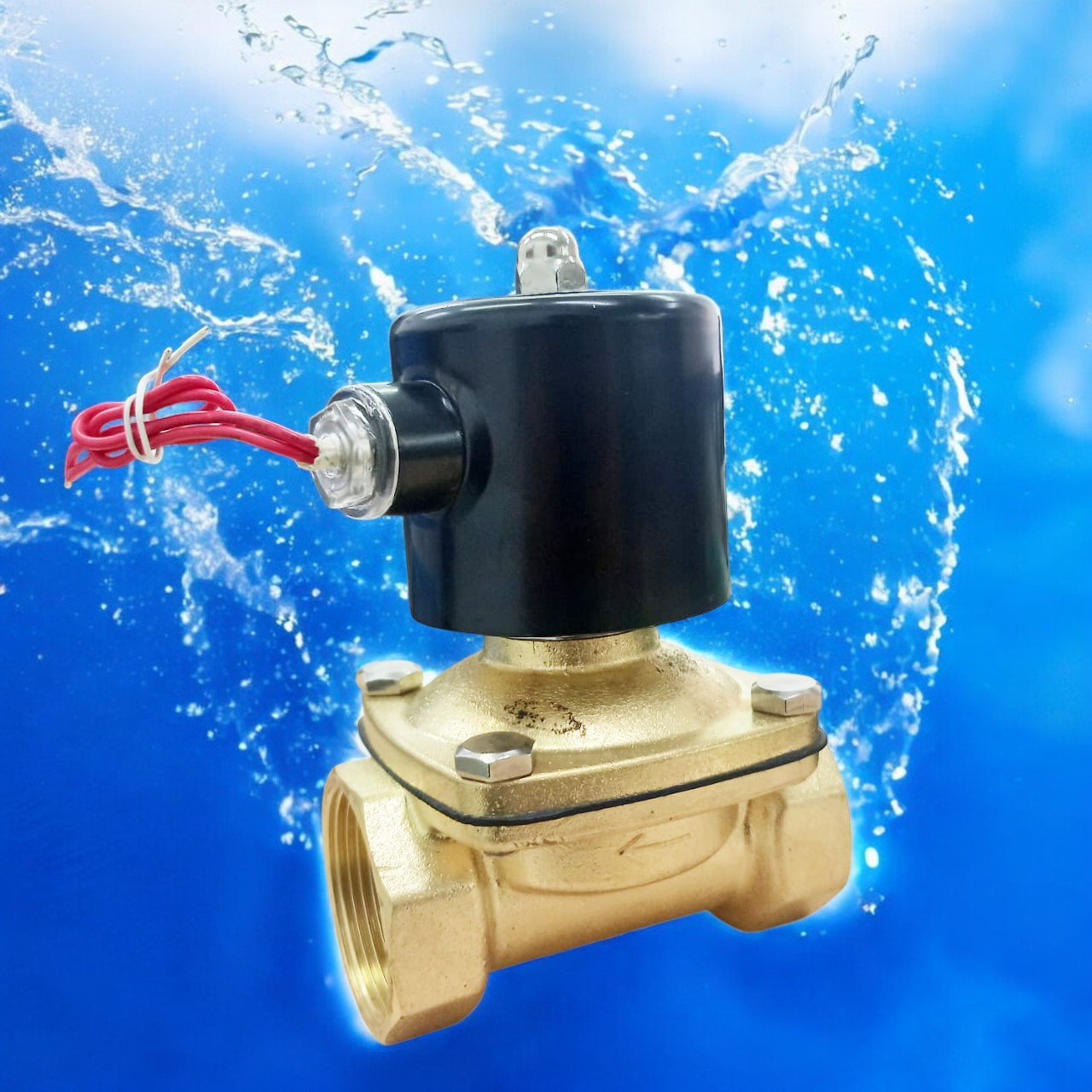 Geerte Solenoid Water Valve Keran Otomatis Normal Close 220V 1.5 Inch - 2W-400-40