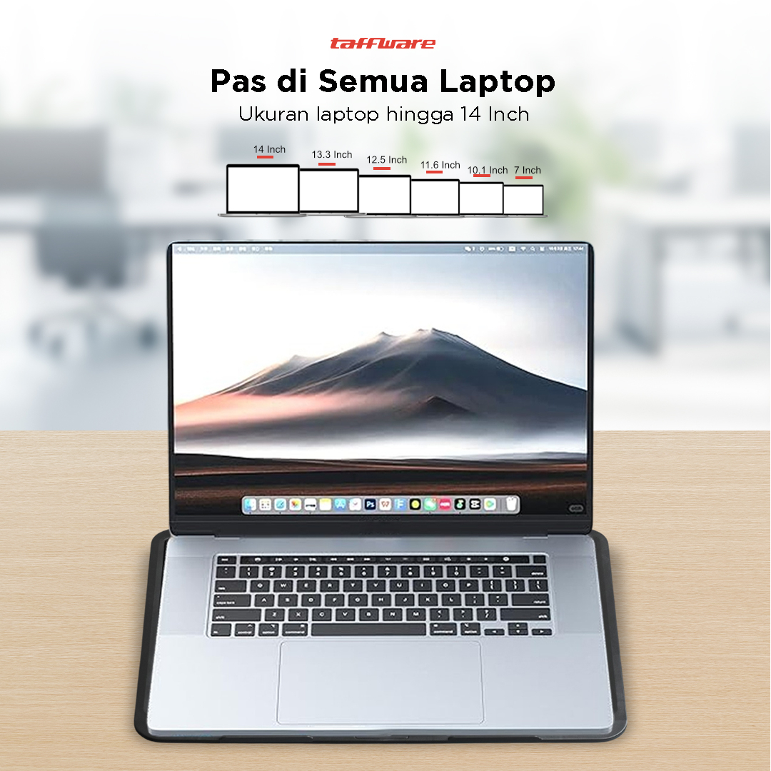 Taffware Cooling Pad Laptop Kipas Pendingin Ultra Thin 1 Fan 14 Inch - V19