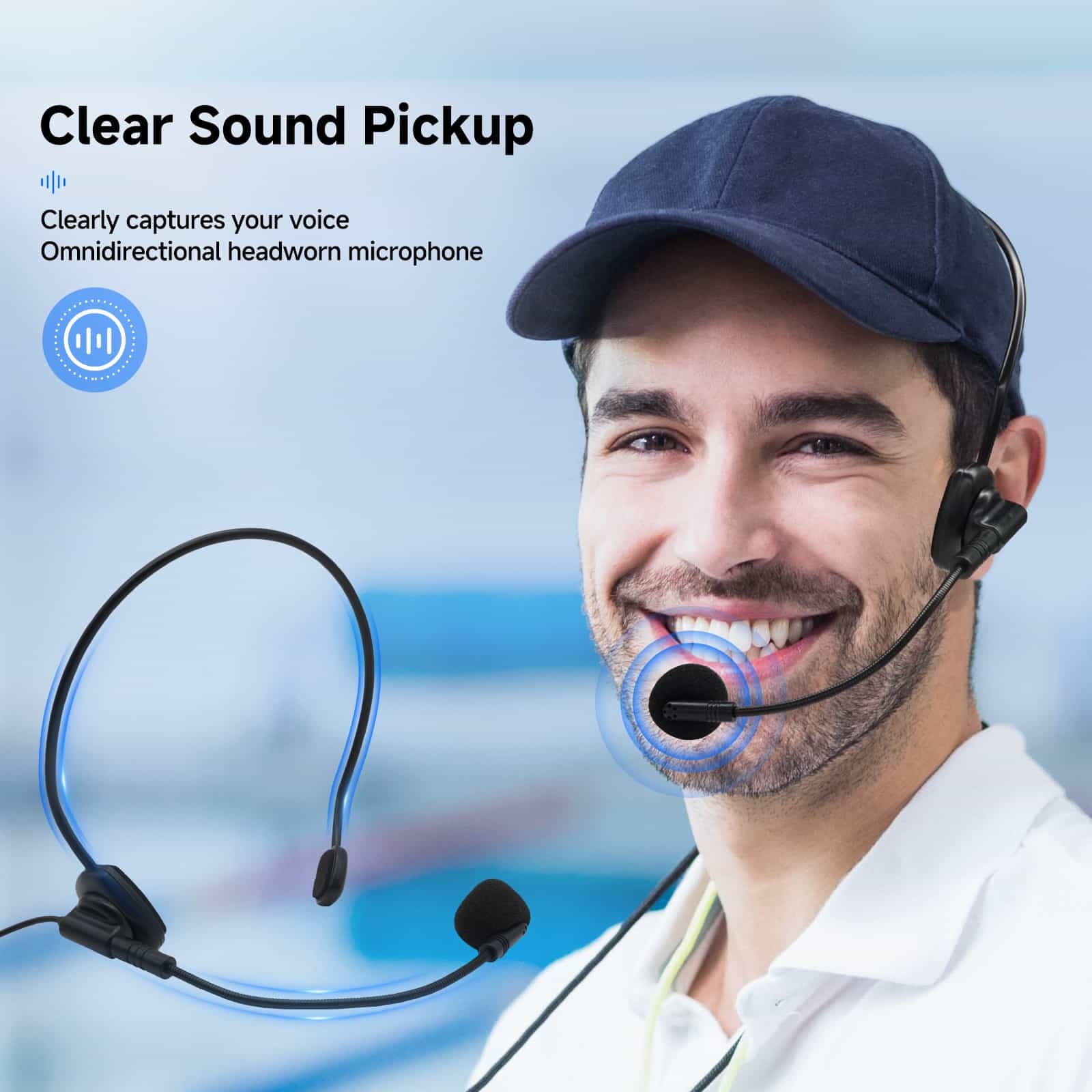 RETEKESS Headset Mikrofon Headworn Omnidirection for Transmitter - TT120