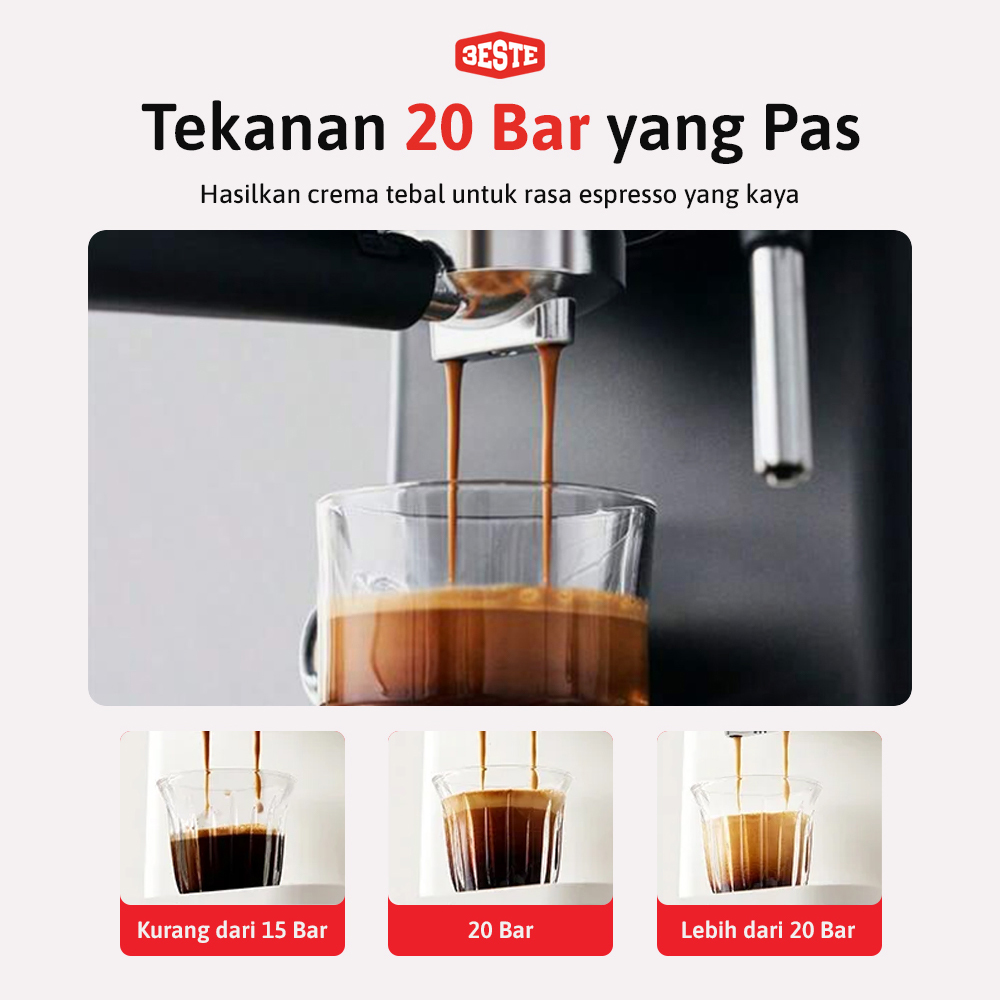 Pink Bunny Mesin Kopi Espresso Coffee Maker Frothing 20 Bar 850W 1.6L - CM6863
