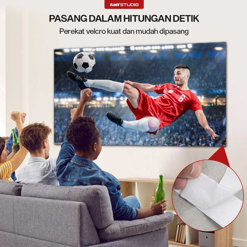 TaffSTUDIO Kain Layar Proyektor Anti-Light Ambient Screen Curtain 16:9 - L21 - Gambar 6