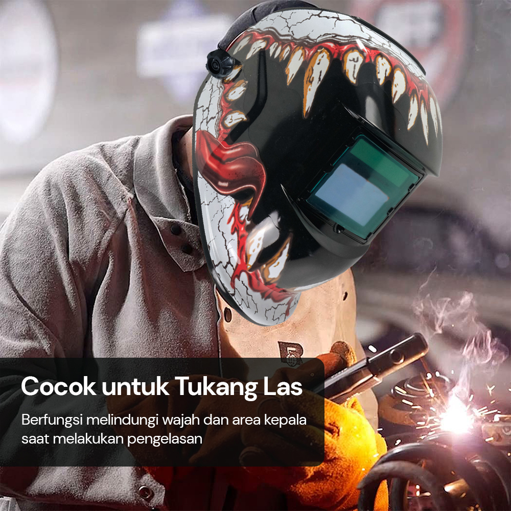 VERMARK Helm Las Otomatis Auto Darkening Welding Helmet - HW-012