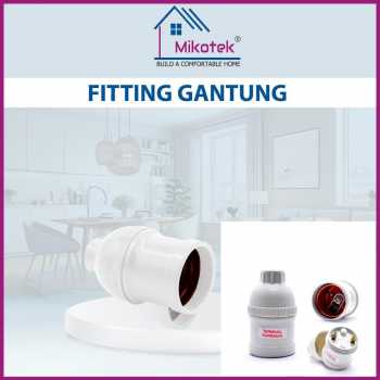 Fitting Gantung Mikotek putih E27 MT 7236 - Fiting Lampu Gantung SNI