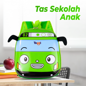 Toddi Tas Ransel Sekolah Anak Backpack Model Bus Tayo - KC03