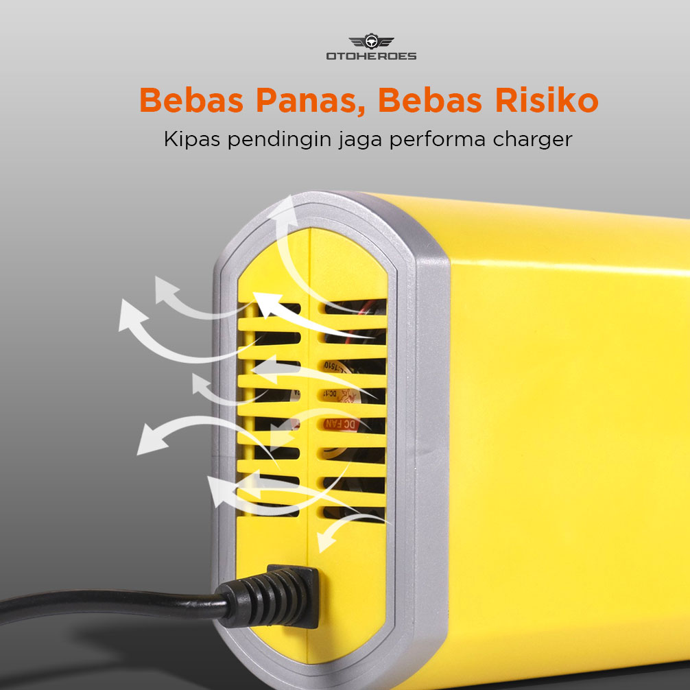 OTOHEROES Charger Aki Mobil Motor Intelligent Battery Charger 12V 6A - FBC1206D