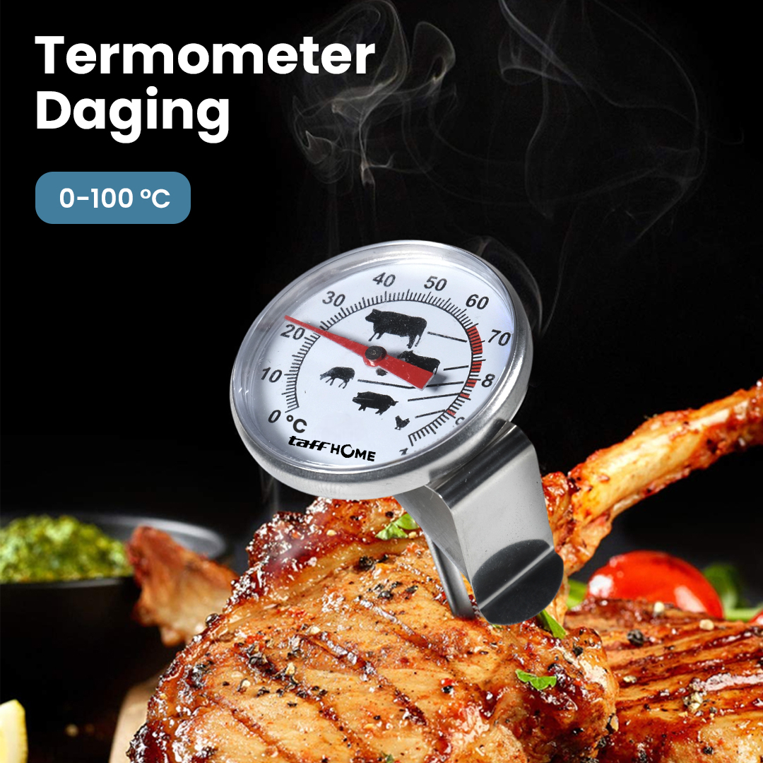TaffHOME Termometer Makanan Daging Kopi Susu Analog Single Probe - D9144