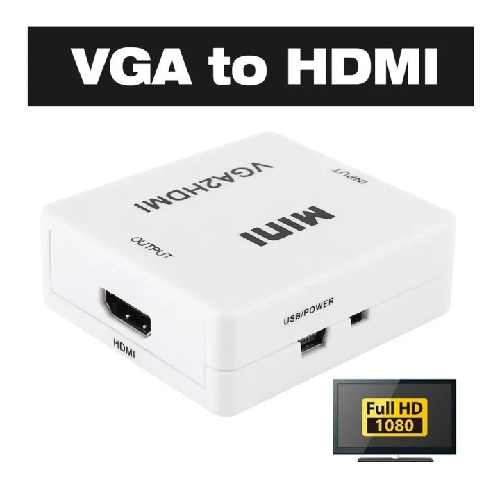 Taffware Saintholly Konverter VGA ke HDMI Adaptor 1080P - ST-218
