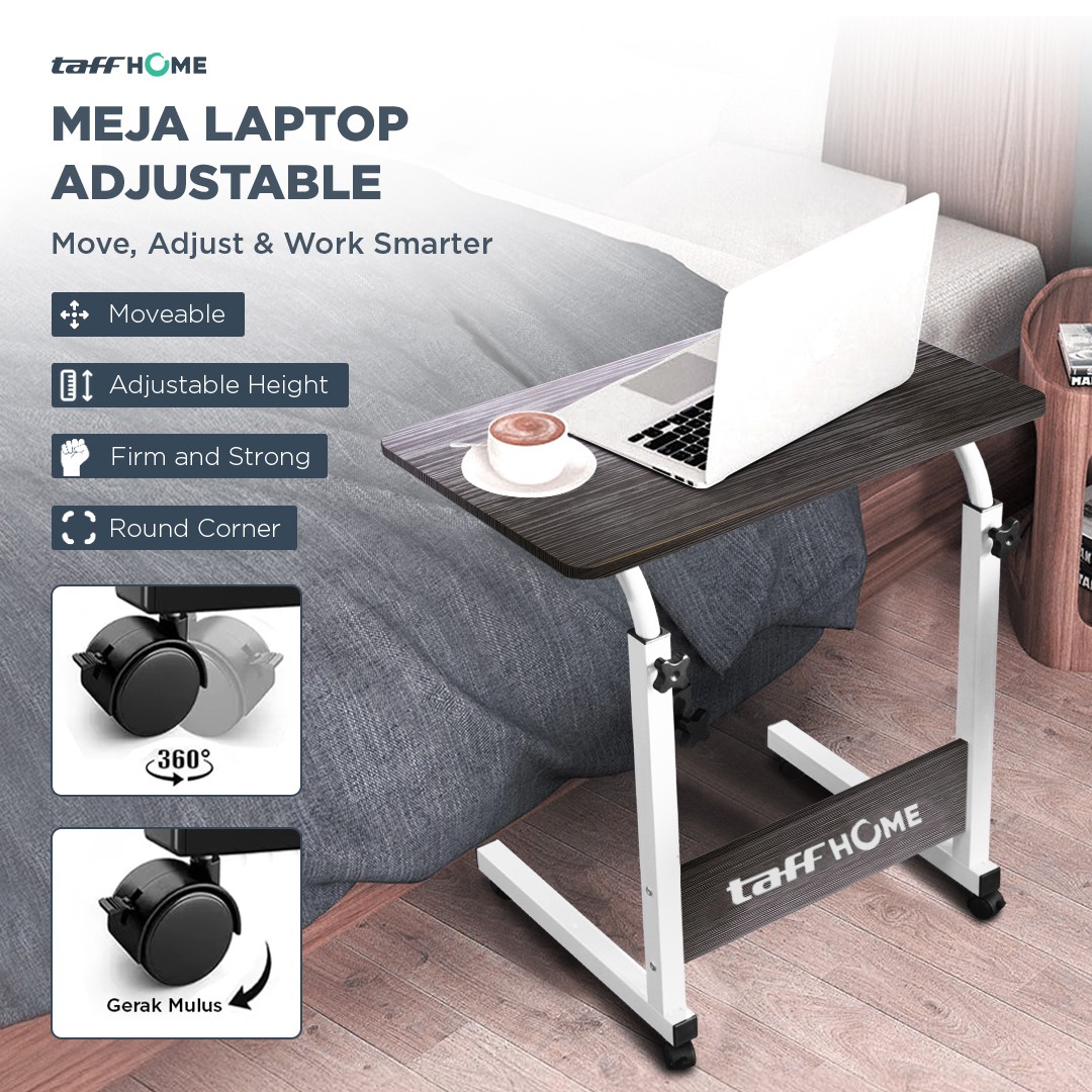 TaffHOME Meja Laptop Adjustable Portable Working Desk - ND02
