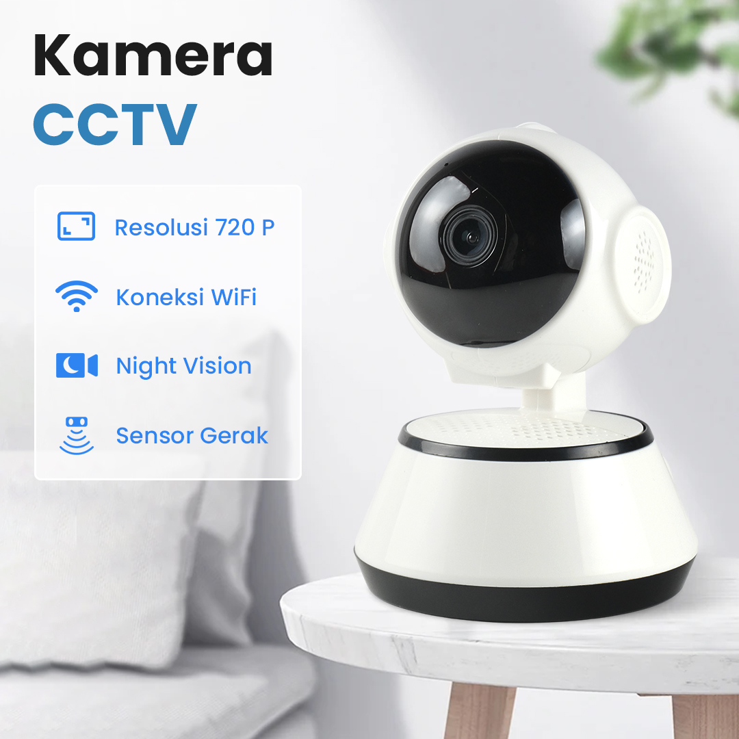 V380 Pro Kamera CCTV Indoor WiFi IP Camera Motion Detection 720P 1MP - Q6X