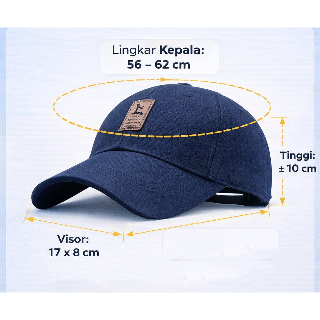 Rhodey EDIKO Topi Baseball Cap Long Visor Logo Ediko Golf - RB68 - Gambar 5
