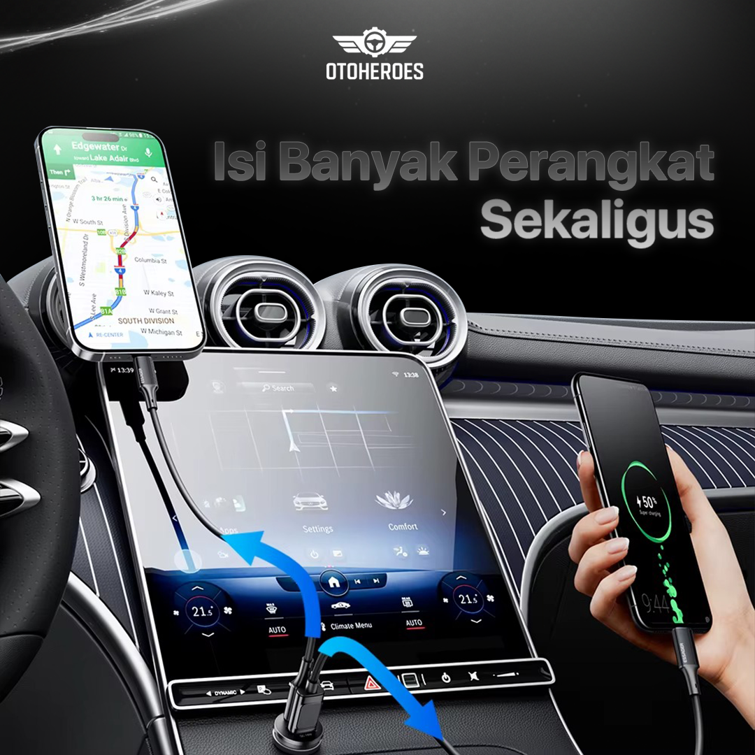 OTOHEROES Car Charger Mobil Fast Charging QC 3.0 Dual USB Port 3.1A - DC-681