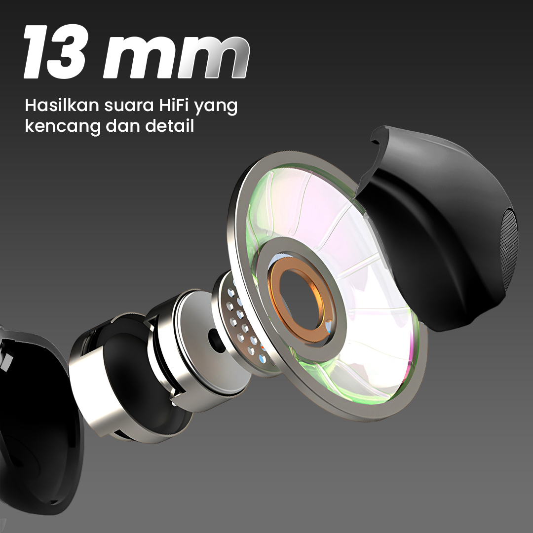 ZHUOHUAN Earphone Bluetooth 5.3 TWS Open Ear Clip HiFi Surround - JS352