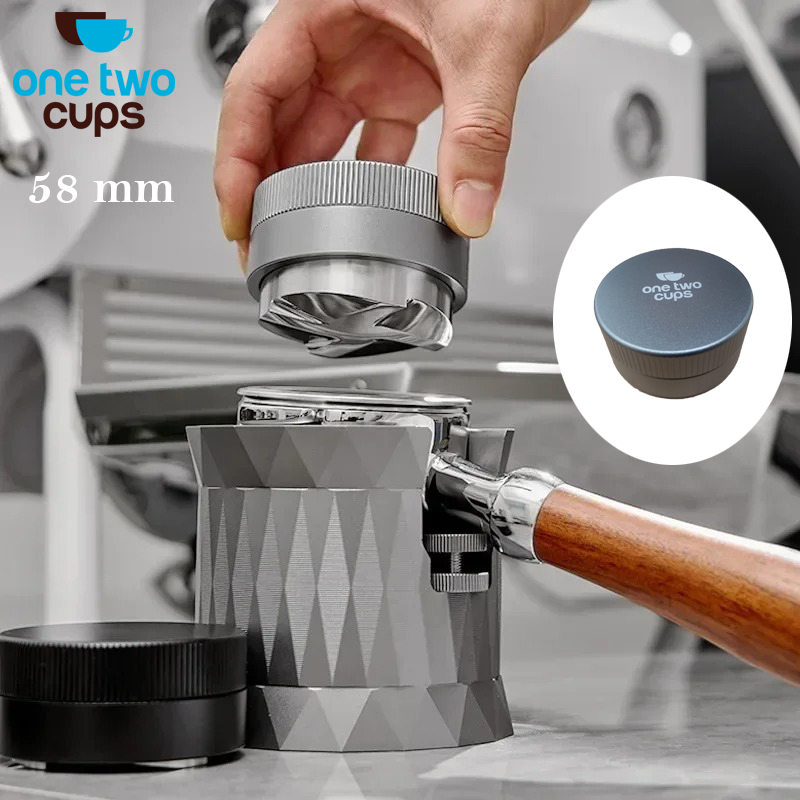 One Two Cups Macaron Tamper Coffee Distribution Tool Auto Adjustment - WU3