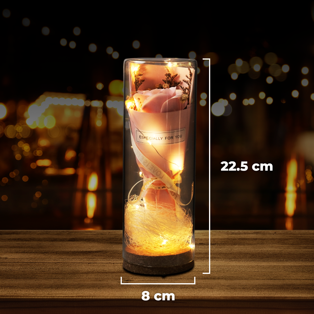 AINYROS Lampu Bunga Dekorasi LED Eternal Flower Dome Glass Cover - AN2185