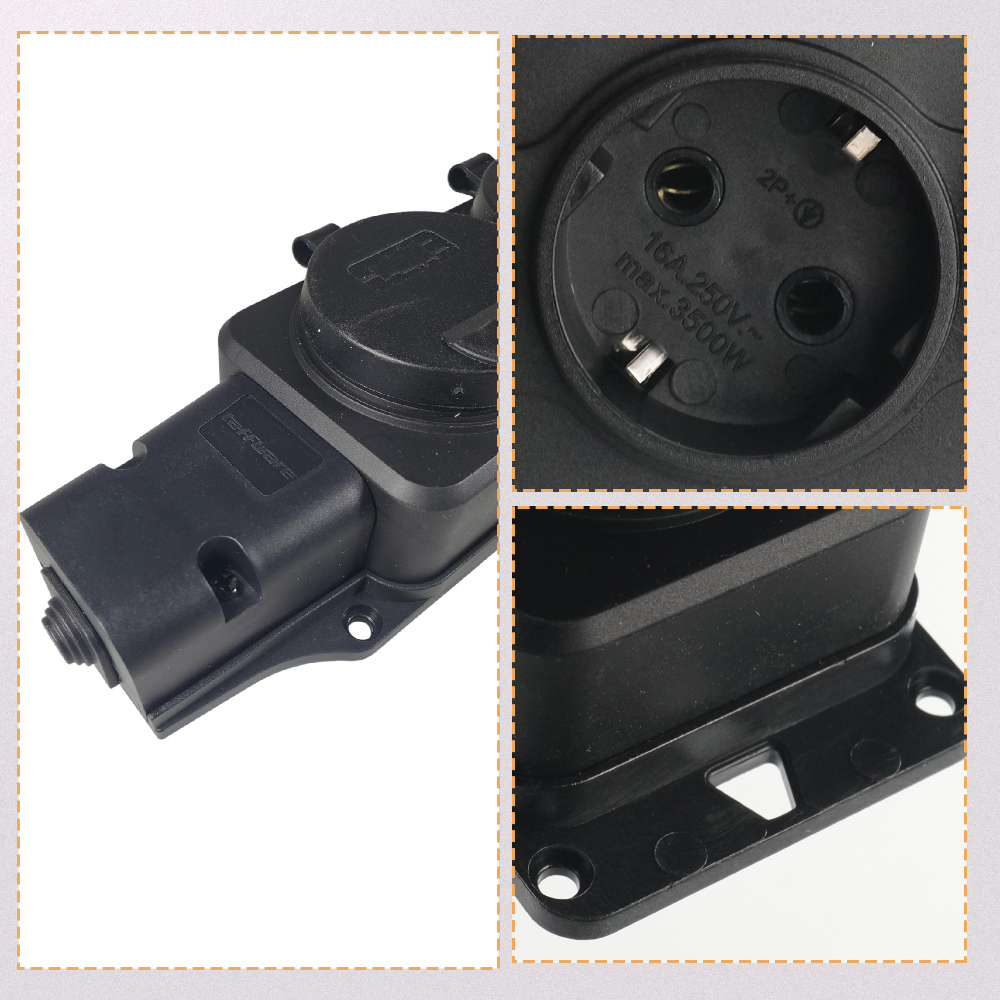 TANXIS Stop Kontak Outdoor Terminal Anti Air IP54 16A 250V EU - T36