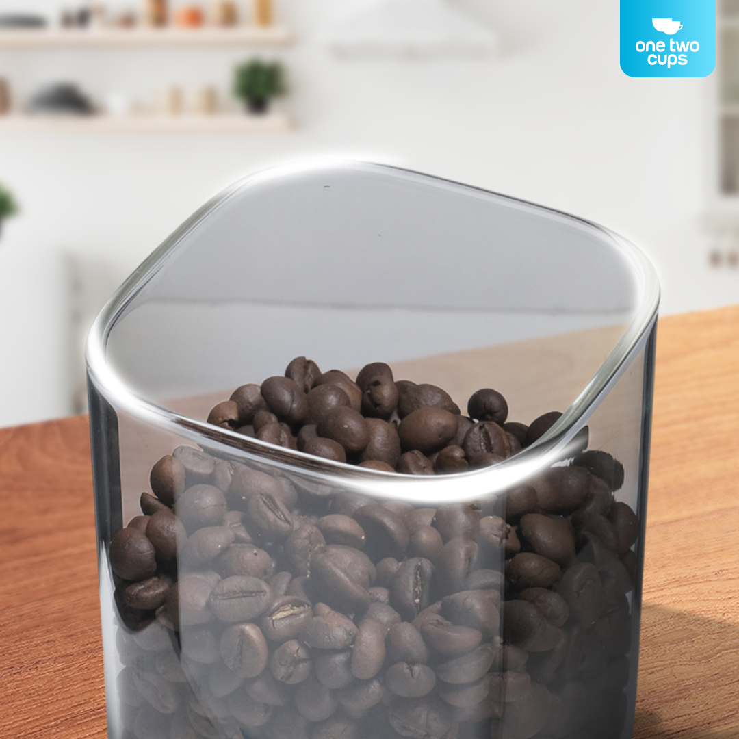 One Two Cups Toples Kaca Penyimpanan Makanan Kedap Udara Storage Jar - HC1019 - Gambar 4