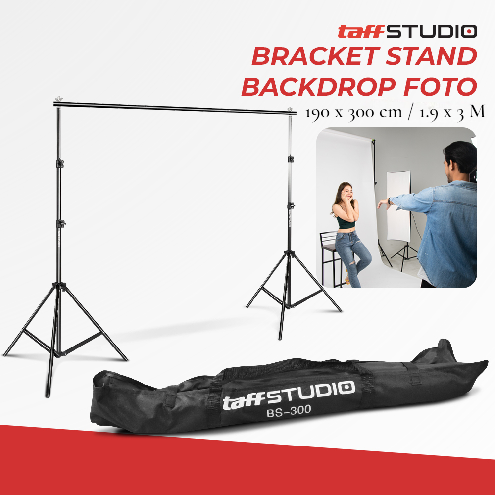 TaffSTUDIO Bracket Stand Backdrop Foto Studio 190x300cm - BS-300
