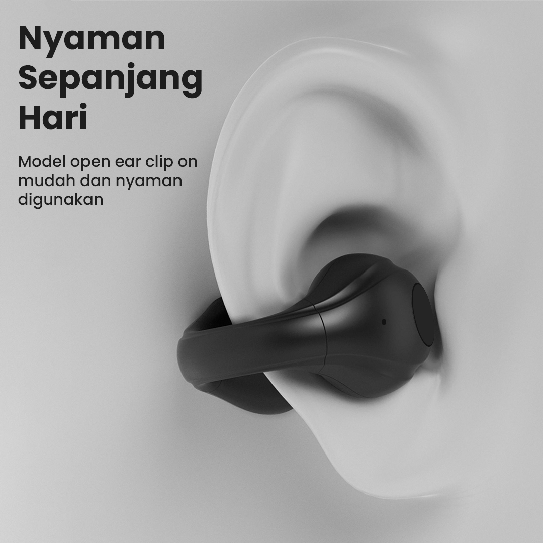 ZHUOHUAN Earphone Bluetooth 5.3 TWS Open Ear Clip HiFi Surround - JS352