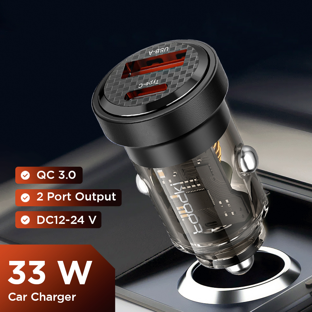 Toocki Car Charger Mobil Fast Charging PD QC 3.0 Dual USB 3A 33W - TCCAC-WR01