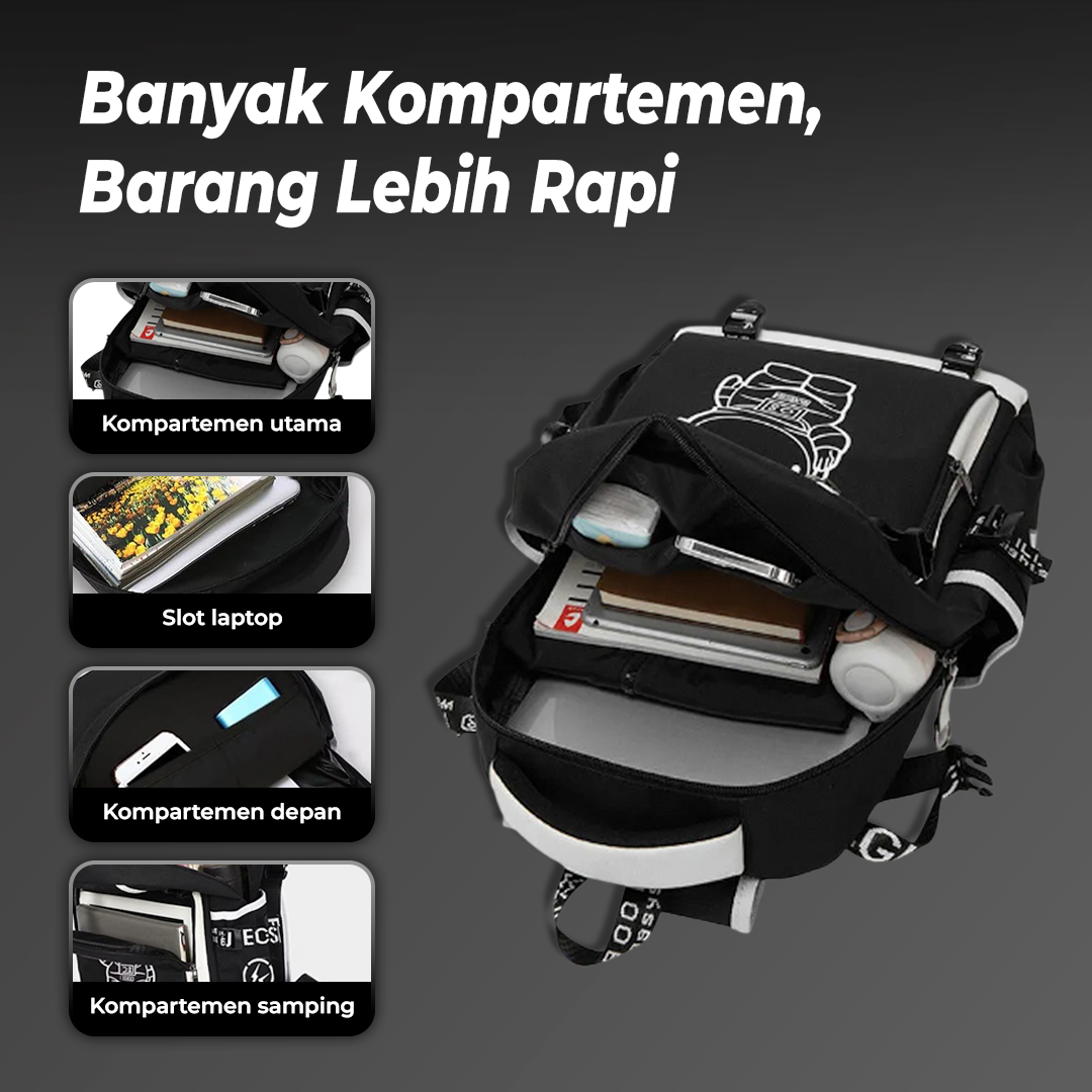 BADUXIAOXIANG Tas Ransel Astronot Waterproof Multilayer - LI-44