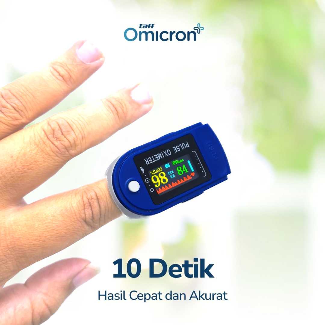 TaffOmicron Fingertip Pulse Oximeter Alat Ukur Saturasi Oksigen Darah - LK88 - Gambar 2