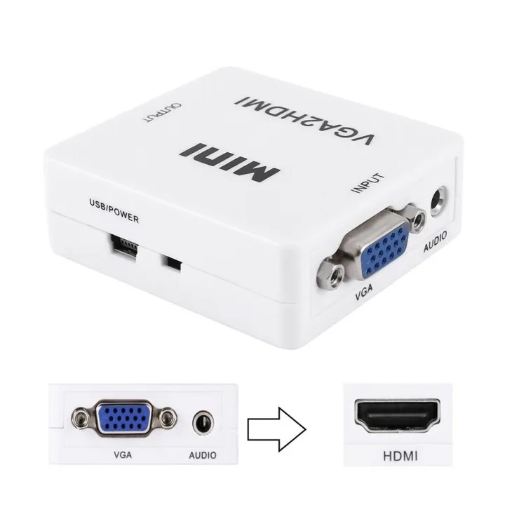 Taffware Saintholly Konverter VGA ke HDMI Adaptor 1080P - ST-218