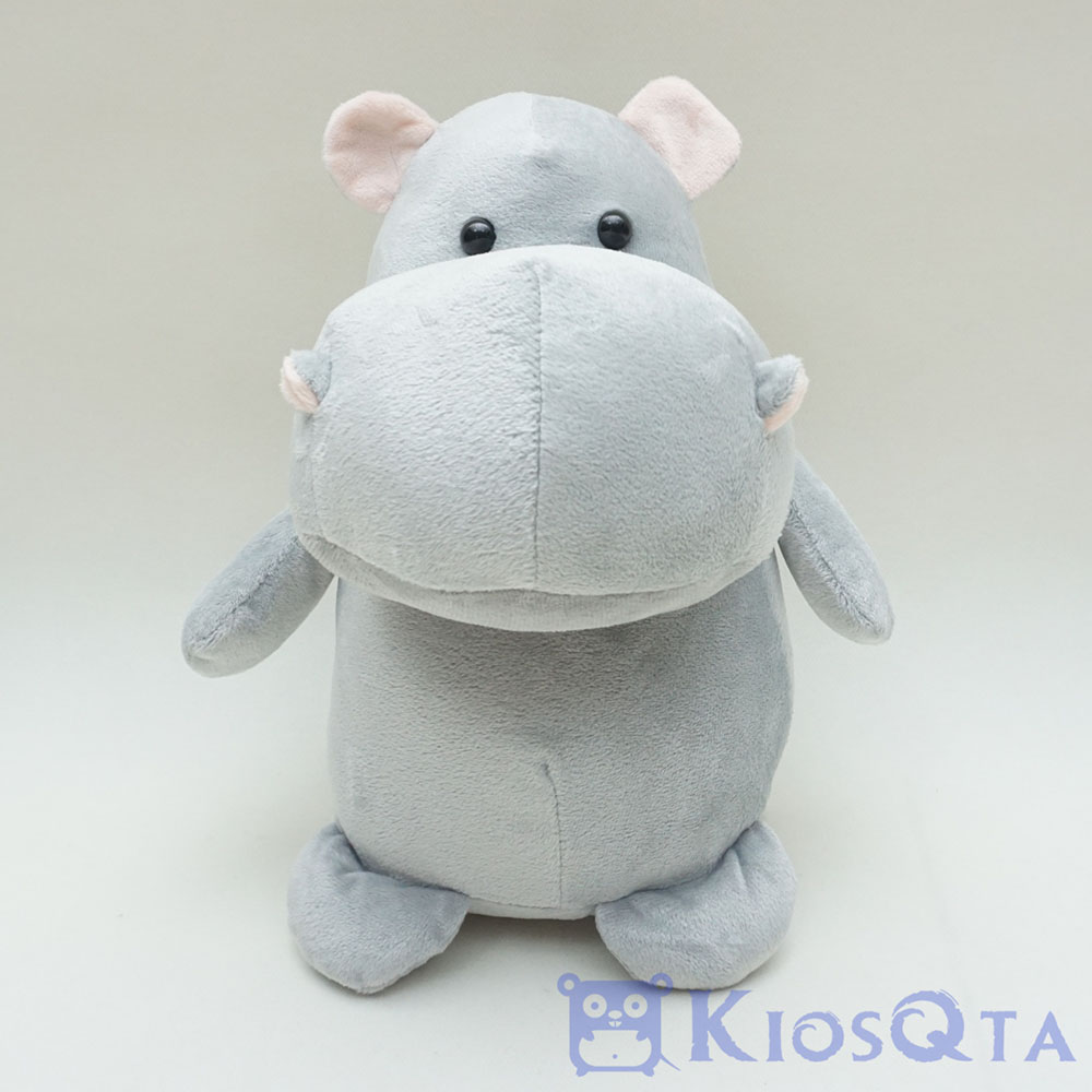 boneka hippo kuda nil gendut cute abu abu muda medium