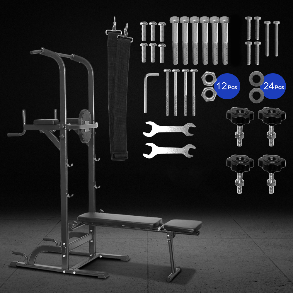 TaffSPORT Fitness Station Pull Up Bench Press Body Building Home Gym - ZE-210