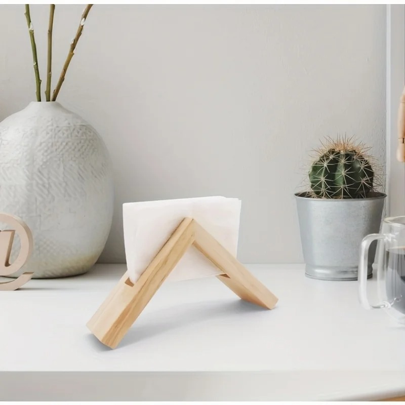 Zlish Tempat Tisu Multifungsi Vertical Wooden Tissue Holder - ZJ70