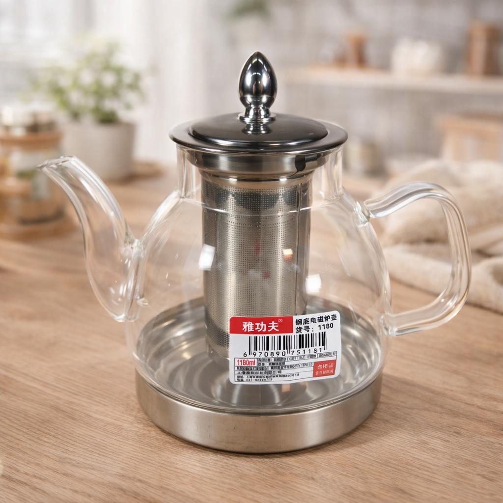 YOMEEI Teko Teh Kaca Saringan Tahan Panas Api Infuser Teapot - TP-760