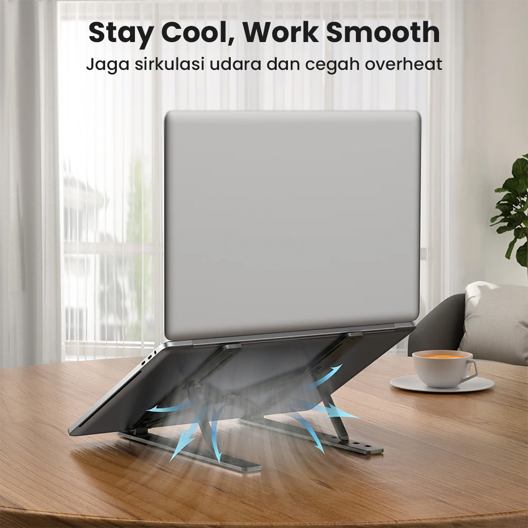 NUOXI Laptop Stand Foldable Adjustable Aluminium 12-17 Inch - N3