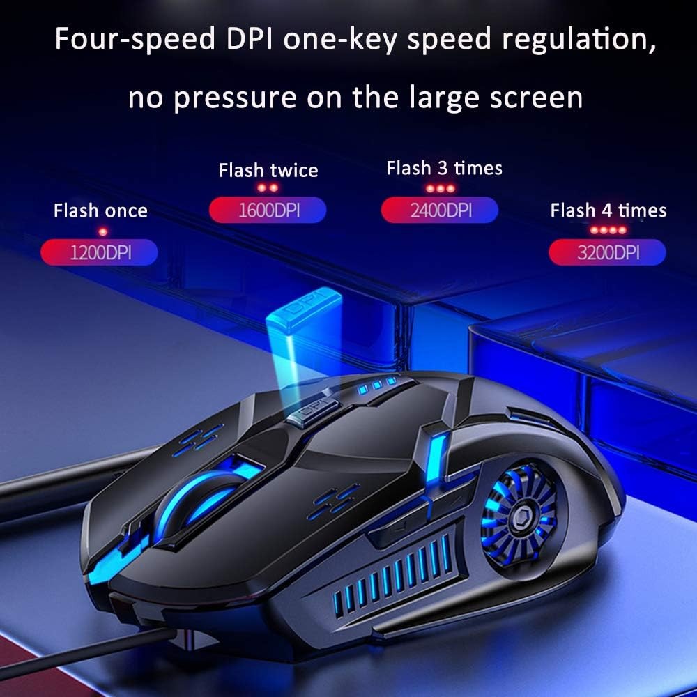 YINDIAO Mouse Gaming LED RGB 3200 DPI Silent Version - G5